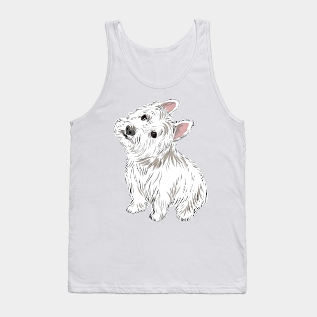 Rylie the Westie Tank Top by MichellePhong